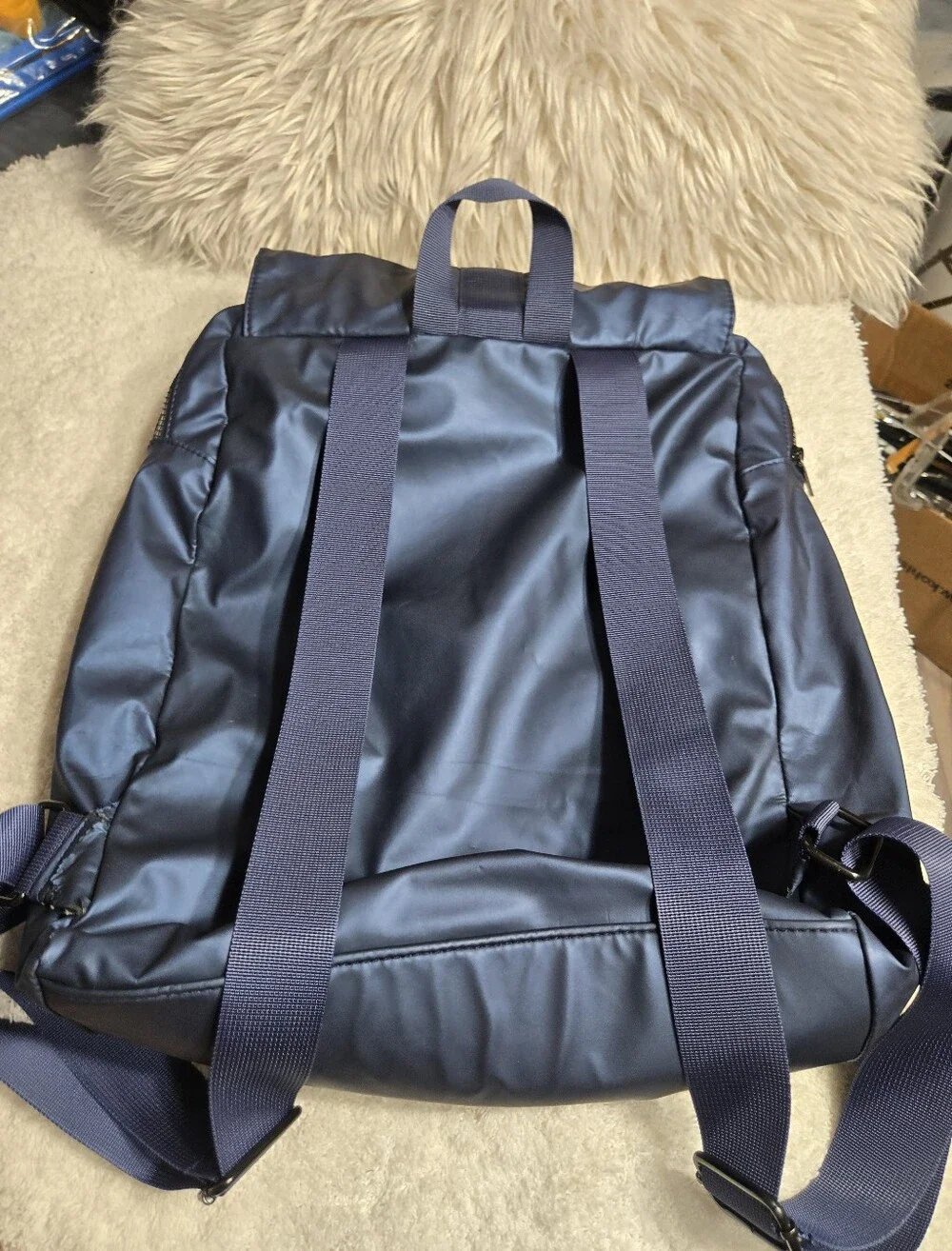 Blue Retro Backpack Bench Carry Ons Blue